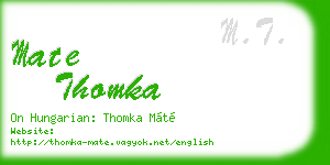 mate thomka business card